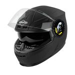 Steelbird SBH-40 ISI Certified Full Face Helmet for Men and Women with Inner Smoke Sun Shield (X-Large 620 MM, Glossy Midnight Black)