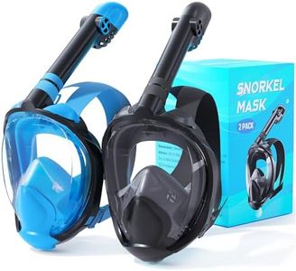 Zenoplige Full Face Snorkel Mask Adults,Dry-Top Snorkeling Gear with Camera Mount,Foldable 180-Degree Panoramic Scuba Mask for Snorkeling Diving Swimming Travel,Snorkel Mask Anti-Fog & Anti-Leak