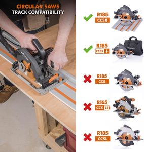Evolution R185CCS Circular Saw – 185mm, TCT Blade, 64mm Depth, 230V