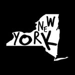 New York State Vinyl Decal Sticker | Cars Trucks Vans Walls Windows Laptops Cups | White | 5.5 X 4.1 | KCD1947