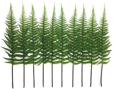 CATTREE Artificial Shrubs Leaves, Plastic Plants Fern Grass Leaf Bushes Indoor Outdoor Home Garden Verandah Office Table Centerpieces Arrangements DIY Wreath Decoration Planter Filler - 10 Pack