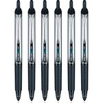 PILOT Pen 13616 Precise V7 RT Refillable & Retractable Liquid Ink Rolling Ball Pens, Fine Point (0.7mm) Black Ink, 6-Pack