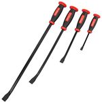 MAXPOWER Pry Bar Set, 4-Piece Heavy Duty Pry Bar with Ergonomic Handles, Includes 8", 12”, 18” & 24”