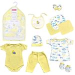 Vparents Baby Gift Box Pack of 10|Baby Care Products Gift Box | Newborn Baby Essentials | New Born Baby Gifts | Baby Shower Gift | Honey Punch (Yellow) 110142