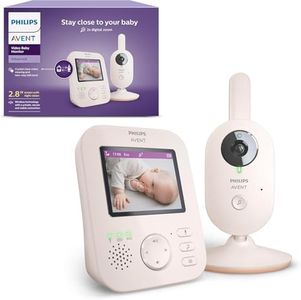 Philips Avent Advanced Video Baby Monitor with Camera, 2 Way Audio, Digital 1080p HD Video, x2 Zoom, Night Vision, in-Built Lullabies, SCD881/20