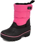 LONDON FOG Jett Waterproof Unisex Kids Snow Boot, Insulated Fleece Lined, Size 5 Toddler to 6 Big Kid, Black, Navy Blue, Grey, Pink, 8 Toddler