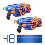 XSHOT Insanity Manic Blaster by ZURU with 48 Darts (2 Blasters Included), Air Pocket Technology Darts and Dart Storage, Outdoor Toy for Boys and Girls, Teens and Adults