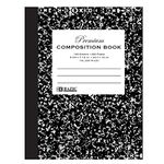 BAZIC Black Marble Composition Book, 100 Count