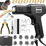 150W Upgraded Plastic Welder Kit,1000PCS Hot Stapler Welding Machine Car Bumper Repair Kit,2 in 1 Plastic Welder Soldering Gun with Weld Rods,6 Types Staples for Bumper/Kayak/Plastic Product Repairs