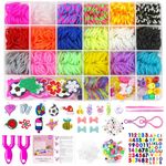 Uolifrem Loom Bracelet Kit - Elastic Rubber Band Bracelet Making Set, Beginner Friendly Rubber Band Bracelet Making Kit - All-in an Organizer Case, Best Gifts for Girls and Boys Birthday Christmas 3+