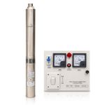 V-Guard 1.5 hp Submersible pump, 12 Stage, Single Phase(NOVA-OT1512), for 100 mm borewell, with Compatible Digital Control Panel/Starter |NOVA-OT1512