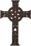 Juvale Wrought Iron Celtic Cross for Wall Decor, Rustic Outdoor Cross for Home, Easter, Medieval Cross for Christian and Religious Art Lovers, Dark Bronze- 11.5x7.7x0.5 inch