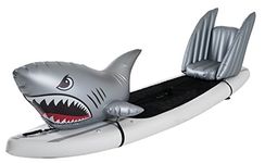 Inflatable Toy Shark and seat Easily attaches to Any SUP Paddle Board with Removable Universal Harness, Grey, Large, by Stand Up Floats