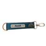 THE MAGICAL GIFTS Personalized Leather Keychain for Boys and Girls | Personalized Keychain with Charm and Name Tag | Robust and Long-Lasting Unisex Gift with Metal Ring (Green) under 300