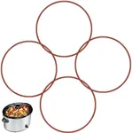 FOWSRHRG 4pcs Lid Latch Strap Rubber Band for Fix Pot Lid, Compatible with Hamilton Beach 6,7,8 quart Crock Pot Slow Cooker (Red)