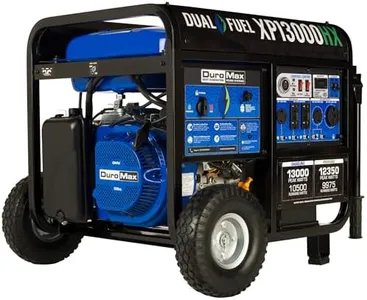 DuroMax XP13000HX Dual Fuel Portable Generator - 13000 Watt Gas or Propane Powered - Electric Start w/ CO Alert, 50 State Approved, Blue