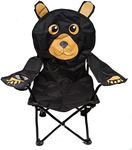 (Black Bear) - Kids' Black Bear Folding Camp Chair with Cup Holder and Carry Bag