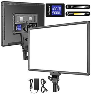 Neewer Ultra-Slim LED Video Light, 40W 3200K-5600K CRI95+ Dimmable Bi-Color LED Soft Light Panel with LCD Display for Game Live YouTube TikTok Video Photography Zoom Meeting (Battery Not Included)