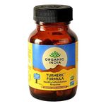 Organic India - Turmeric 60 Capsules Bottle - (Pack of 10) with free Scented Candle (20 hrs Burning Time)