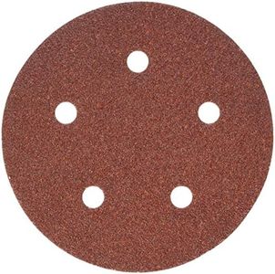 PORTER CABLE 735500625 5" 60-Grit Hook and Loop 5-Hole Disc Sandpaper (25 Pack)