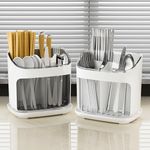 HomeEssentials MultiCompartment Spoon Stand for Kitchen – Cutlery Holder / Spoon Hanger / Knife Stand / Drain Tray and Removable Outer Barrel (Pack of 1)