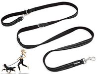 Hands-Free Dog Leash, Multifunctional Rope Training Lead for Running, Walking, and Hiking, Adjustable to 4 Lengths, Nylon Double Lead for Small, Medium, or Large Dogs