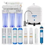 Max Water 5 Stage 50 GPD (Gallon Per Day) RO (Reverse Osmosis) Standard Water Filtration System + Faucet + Heavy Duty Tank + Replacement Filter Cartridge - Under-Sink/Wall Mount