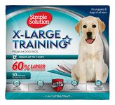 Simple Solution Training Puppy Pads | Extra Large, 6 Layer Dog Pee Pads, Absorbs Up to 7 Cups of Liquid | 28x30 Inches, 50 Count