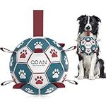 QDAN Dog Toys Soccer Ball with Stra