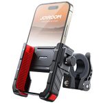 JOYROOM Motorcycle Bike Phone Mount Holder - Bicycle Handlebar Cell Phone Mount - Stroller Scooter Phone Clip for iPhone Samsung Galaxy 4.7''-7'' Smartphones