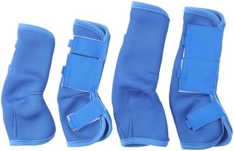 Gallopoff Horse Fly Boots Set of 4, Breathable Comfy Mesh Fly Boots for Horses, Non-Slip Horse Fly Leggings No More Stomping & Horsefly Nuisance Darkblue Full