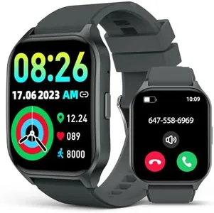 SOUYIE Smart Watch (Answer/Make Call), 2.06" Curved AMOLED Screen Smartwatch for Men Women, 100+ Sport Modes Fitness Tracker, Heart Rate Sleep SpO2 Monitor, IP68 Waterproof, Android and iOS Compatible