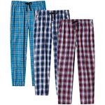 MoFiz Men's Pajama Pants Soft Cotton Sleep Pj's Bottom Lounge Sleepwear Classic Plaid Pants 3pack Size X-Large