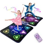 Dance Mat Toys for 3-12 Year Old Girls Boys,Dance Mat for Kids with Light Up 12-Buttons, 2-Player Dance Toy for Toddler with 5 Modes & Bluetooth,Birthday Xmas Gifts for 3 4 5 6 7 8 9 10+ Year Old Kids
