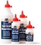 HB42 Ultimate Fast Grab Wood Glue - Fastest and Strongest Bond for Interior and Exterior Woodwork - High Spec D3 Grade - Bonds in 10 Minutes, Stronger Than Wood Itself! (500ml)