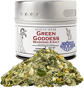Green Goddess Sea Salt & Seasoning | Authentic Artisanal Spice Mix | All Natural, Non GMO | Hand Crafted in Small Batches | Made in USA | GLP-1 Friendly | Sustainably Sourced, Ultra Premium Seasoning | Magnetic Tin | Gustus Vitae | #71