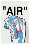 12x18 Inch Air Sneaker Unframed Poster, Michael Jordan Poster AJ Wall art Sneaker Air Gym Shoes Shoebox Collection Aesthetic Cool Poster for Boys Girls Teen Men Room Dorm Bedroom Wall Decor- Blue