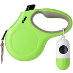 Fida Retractable Dog Leash for Medium Breed up to 44 lbs, 16 ft Pet Walking Leash with Dispenser and Poop Bags, Anti-Slip Handle, Reflective Strong Nylon Tape, One-Handed Brake (M, Green)