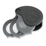 Carson TriView 5x/10x/15x Folding Loupe with Built-In Case (TV-15)