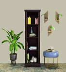 GR FURNITURE Wooden Book Shelves for Living Room | Open Bookcases with 4 Shelf Storage for Living Room | Sheesham Wood, Warm Chestnut