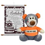 Saugat Traders Happy Birthday Gift - Birthday Scroll Card & Teddy Bear - Gift for Wife, Girlfriend, Sister, Best Friend, Daughter