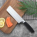 Mockery® Premium Nakiri Kitchen Knife for Chopping, Dicing and Mincing, Kitchen Knife Nakiri, Japanese Knife of 15.7 cm (FB-Nakiri Knife, 1Piece)