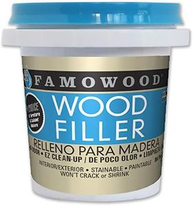 FamoWood 40042144 Latex Wood Filler - 1/4 Pint, White