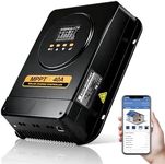 ECO-WORTHY MPPT Solar Charge Controller 40A with Bluetooth, 12V/24V Auto, LCD Display, Compatible with LiFePO4 Gel SLA Battery, Lithium Battery Activation for Solar Panels