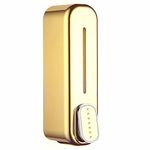 Bath Guru Multipurpose Soap Dispenser Wall Mounted ABS Shampoo Lotion Sanitizer Dispenser for Bathroom (350 Ml, Smart Gold)(Plastic)