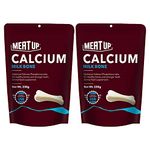 Meat Up Dog Treats Chew Bones, Calcium Flavor 230g + 230g Total 460g Pack
