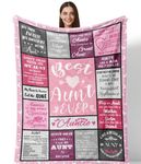 Hocgiwd Aunt Gifts Blanket 60"x50", Gifts for Aunt, Best Aunt Ever Gifts, Aunt Gifts from Niece Nephew, Birthday Gifts for Aunt, Auntie Gifts Ideas, Best Auntie Ever Gifts