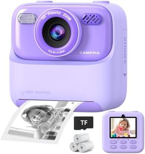 Kids Instant Digital Cameras for Boys and Girls, 1080P HD Dual-Lens Selfie Digital Camera with Print Paper & TF Card, Christmas Birthday Gifts Toys for Toddler and Teenagers Age 3-16 Years Old