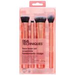 Real Techniques Face Base Makeup Brush Kit, For Concealer, Foundation, & Contour, Works With Liquid, Cream & Powder Products, For Blending & Buffing, Makeup Brush Set for Sculpting, 4 Piece Set