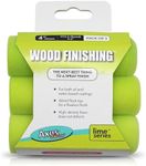 Axus Decor Wood Finish Roller Sleeve – 4 Inch/100mm, Pack of 3 - Mini Roller Sleeves, High Quality Foam, for Professional & DIY Projects, Compatible with Solvent & Water Based Paints, Lime